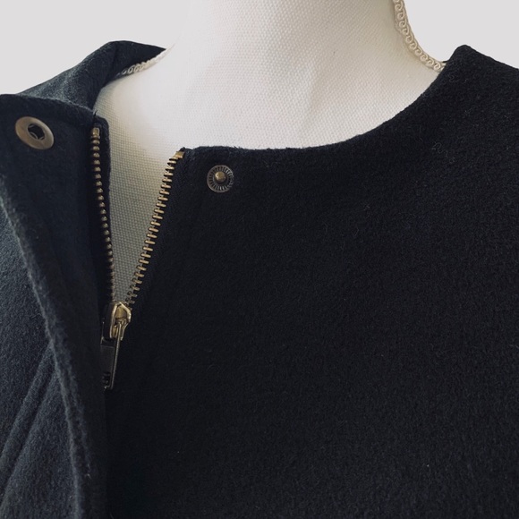 EVETTE & K BLACK WOOL ZIP UP JACKET - Picture 9 of 14